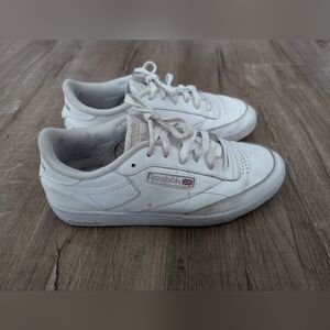 Reebok White Leather Tennis Shoes